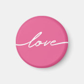 Valentine's Day Pink Love Script Magnet (Voorkant)