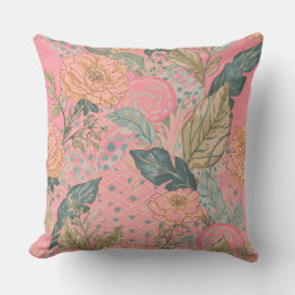 Valentines Day,Pink,Lovely Flowers,Modern, Trendy Kussen