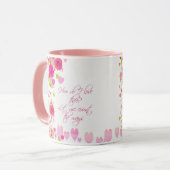 Valentines Day Pink Roses Romantic Sweetheart Mug Mok (Voorkant links)