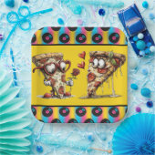 Valentine's Day Pizza Party  Papieren Bordje (Feest)