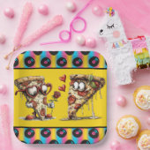 Valentine's Day Pizza Party  Papieren Bordje (Feest)