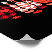 Valentines Day Plaid Bowling Valentine Srts Men Wo Poster (Hoek)