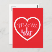 Valentines day Post card Briefkaart (Voorkant / Achterkant)