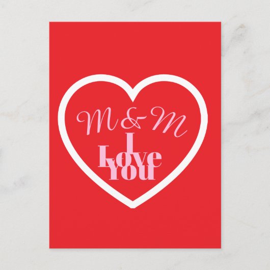 Valentines day Post card Briefkaart (Voorkant)