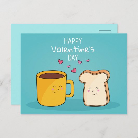 Valentine's Day Postcard Briefkaart (Voorkant / Achterkant)