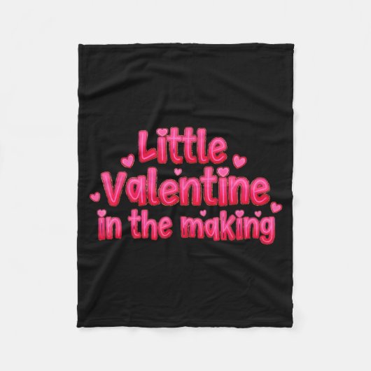 Valentines Day Pregnancy Announcement Little Valen Fleece Deken (Voorkant)