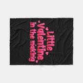 Valentines Day Pregnancy Announcement Little Valen Fleece Deken (Voorkant (Horizontaal))