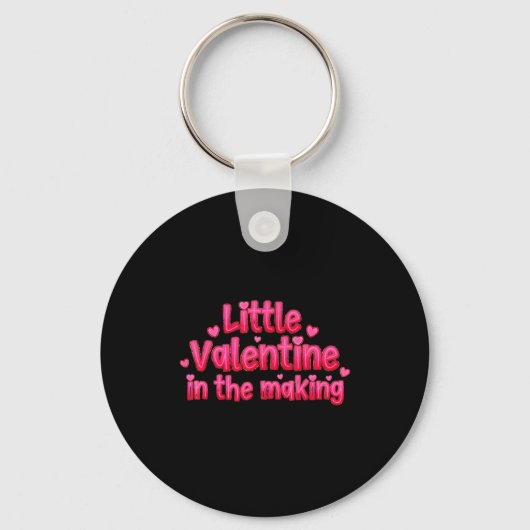Valentines Day Pregnancy Announcement Little Valen Sleutelhanger (Voorkant)