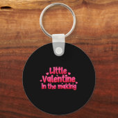 Valentines Day Pregnancy Announcement Little Valen Sleutelhanger (Voorkant)