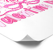 Valentines Day Preppy Hearts Coquette Bow Women Gi Poster (Hoek)