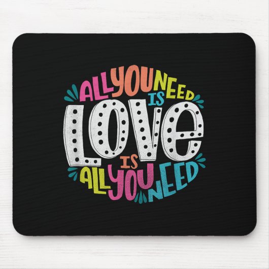 Valentine's Day Product - All You Need Is Love Muismat (Voorkant)