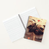 Valentine's Day Pug Notebook: Pugs & Kisses Notitieboek (Binnen)