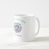 Valentine's Day & Purple and teal Personalized Mug Koffiemok (Voorkant rechts)