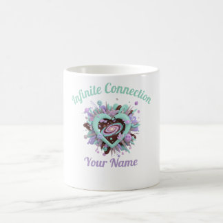 Valentine's Day & Purple and teal Personalized Mug Koffiemok