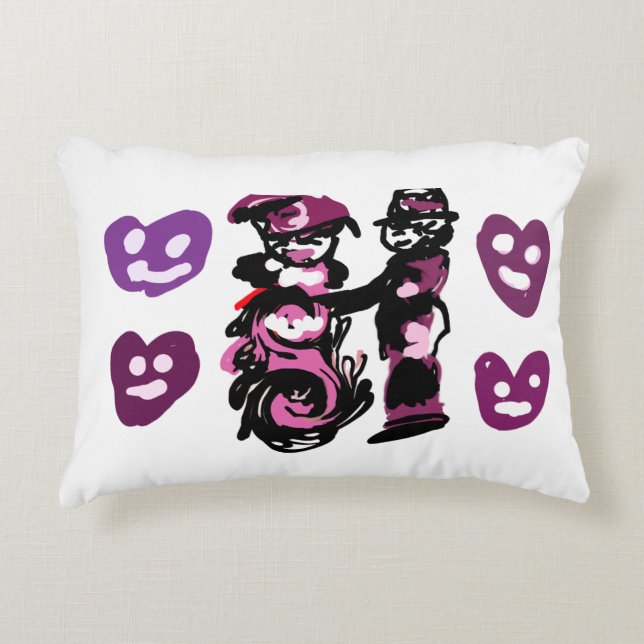 valentine's day purple love  accent kussen (Voorkant)