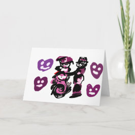 valentine's day purple love  kaart