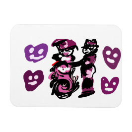 valentine's day purple love  magneet
