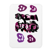 valentine's day purple love  magneet (Verticaal)