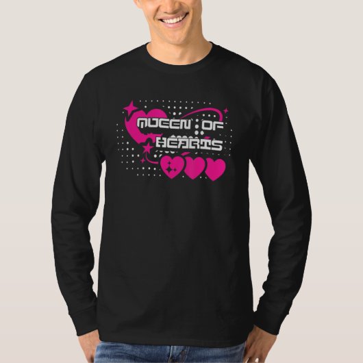 Valentines Day Queen Of Hearts 4 T-shirt (Voorkant)