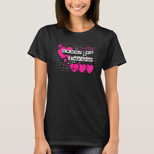 Valentines Day Queen Of Hearts 4 T-shirt (Voorkant)