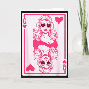 Valentine's Day Queen Of Hearts Meisjes Bff Galent Kaart