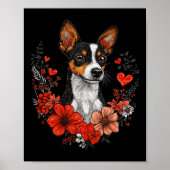 Valentine's Day Rat Terrier Dog Poster (Voorkant)