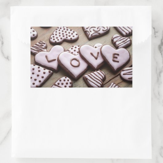 Valentine's Day Rechthoekige Sticker (Tas)