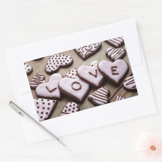 Valentine's Day Rechthoekige Sticker (Envelop)