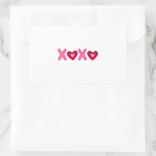 Valentine's Day Rechthoekige Sticker (Tas)