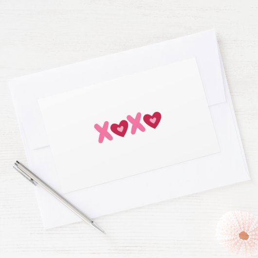 Valentine's Day Rechthoekige Sticker (Envelop)