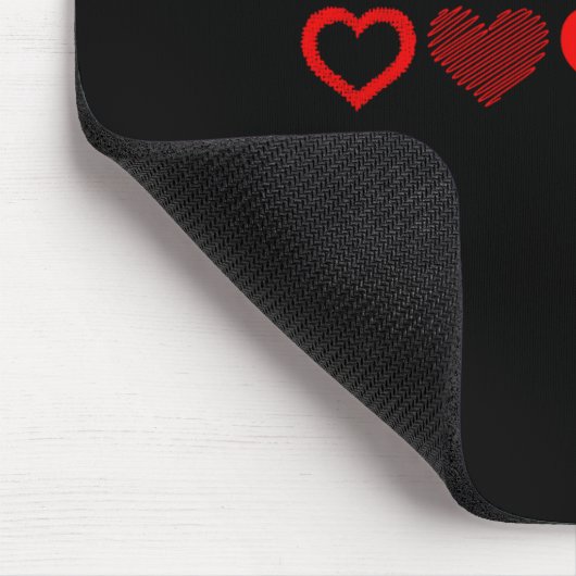 Valentine's Day Red Heart Design For Men, Women &a Muismat (Hoek)