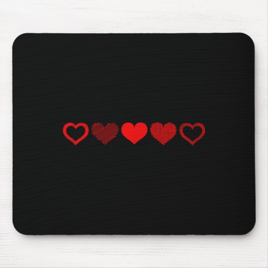 Valentine's Day Red Heart Design For Men, Women &a Muismat (Voorkant)