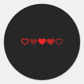 Valentine's Day Red Heart Design For Men, Women &a Ronde Sticker (Voorkant)