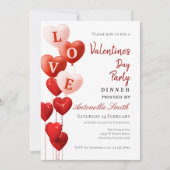 Valentine's Day Red Heart Love Kaart (Voorkant)