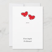 Valentine's Day Red Heart Love Quote Aankondiging (Achterkant)