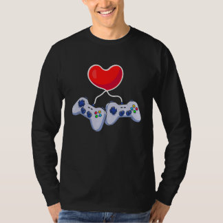 Valentines Day Red Heart Video Game  Love Gamer Bo T-shirt