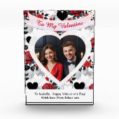 Valentine's Day Red Roses Hearts Personalized Fotoblokken (Voorkant)
