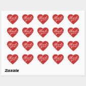 Valentines Day Red Thank You Sticker (Vel)