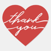 Valentines Day Red Thank You Sticker (Voorkant)