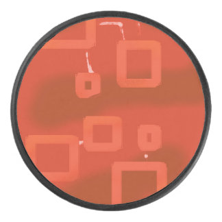 Valentine's Day Red Whimsical Geometric Abstract Hockey Puck