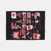 Valentine's Day Retro Endo Crew Nurse Endoscopy Gl Fleece Deken (Voorkant (Horizontaal))