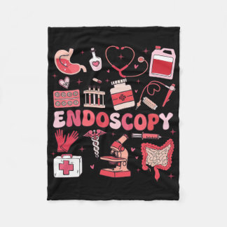 Valentine's Day Retro Endo Crew Nurse Endoscopy Gl Fleece Deken
