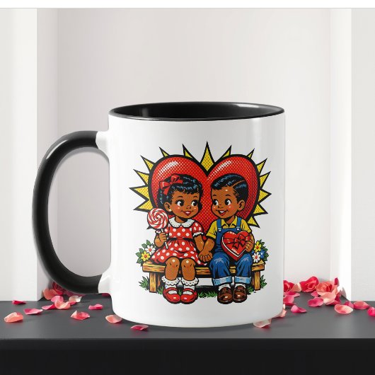 Valentine's Day | Retro Pop Art  Personalized Mok