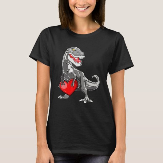 Valentines Day Rex Dinosaur I Steal Hearts T-shirt (Voorkant)