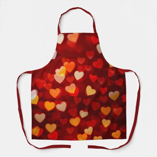 Valentine's Day Romantic Heart Print Pattern Schort (Voorkant)