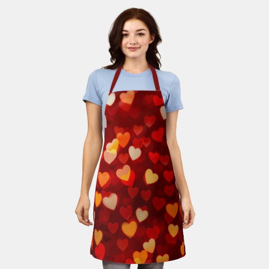 Valentine's Day Romantic Heart Print Pattern Schort (Gedragen)