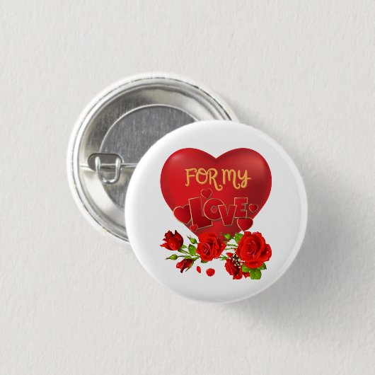 Valentine's Day Ronde Button 3,2 Cm (Voorkant /achterkant)
