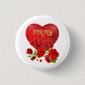 Valentine's Day Ronde Button 3,2 Cm (Voorkant)