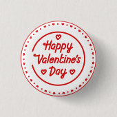 Valentine's Day Ronde Button 3,2 Cm (Voorkant)