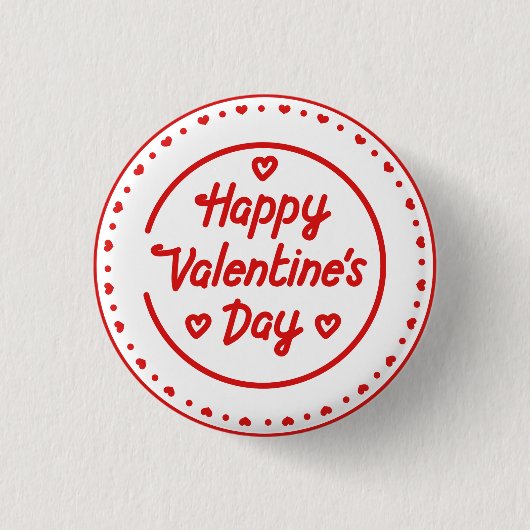 Valentine's Day Ronde Button 3,2 Cm (Voorkant)